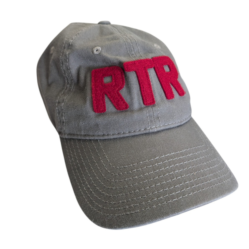 RTR Felt Applique Adjustable Hat The Game Gray Red Roll Tide Roll Alabama